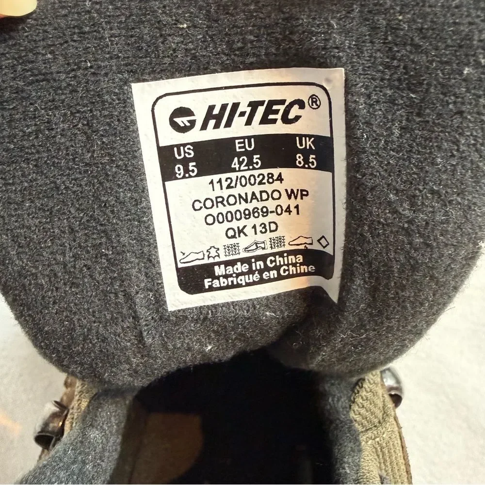 Hi-Tec Coronado WP Brown Hiking Boots Men’s 9.5 Outdoor Trail